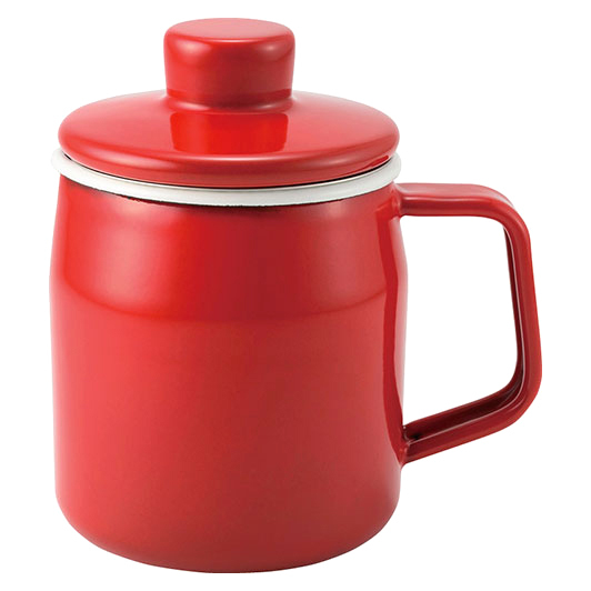 まとめ得 富士ホーロー フィルトミニ オイルポット0.35L レッド 12×8.5×12.5cm 0.35L(適正容量)、0.52L(満水容量) B1107589 x [2個] /l
