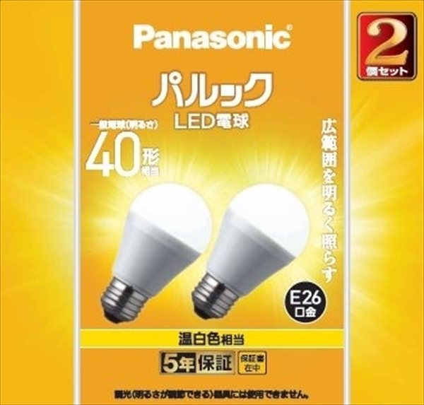 まとめ得 ＬＤＡ４ＷＷＧＫ４２Ｔ ＬＥＤ電球 一般電球タイプ（Ｅ２６口金）２個入り パナソニック 電球 x [3個] /h
