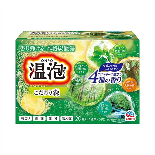 まとめ得 温泡ＯＮＰＯこだわり森炭酸湯２０錠入 アース製薬 入浴剤 x [6個] /h