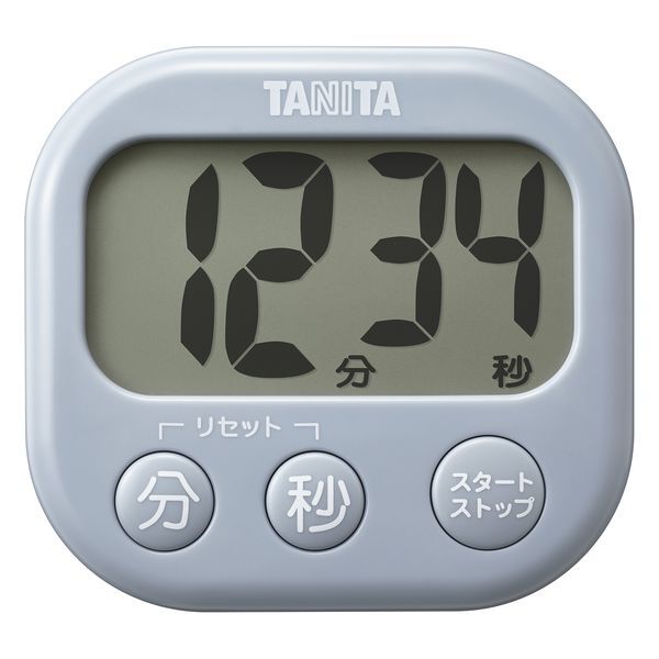 まとめ得 デジタルタイマー 抗菌でか見えタイマー ブルーグレー x [4個] /m