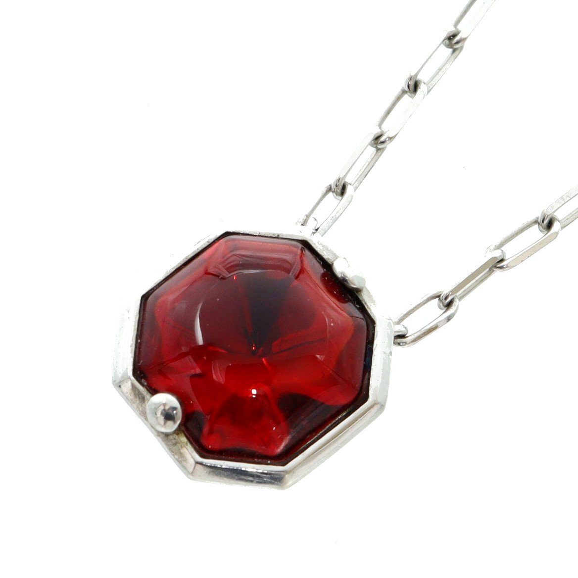 Baccarat バカラ ビジュウ SV925 レッドミラー ネックレス 6.5ｇ■55B26