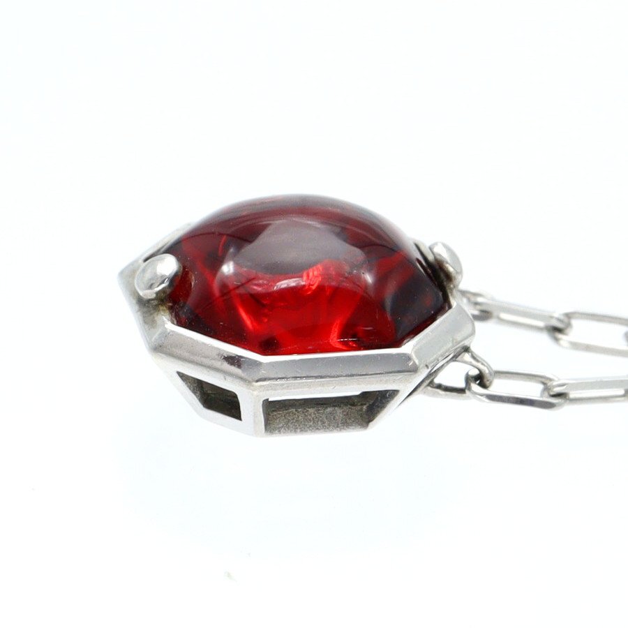 Baccarat バカラ ビジュウ SV925 レッドミラー ネックレス 6.5ｇ■55B26