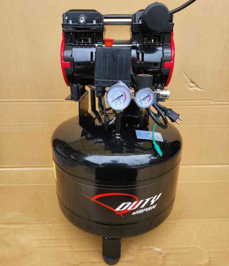 新型ハイスピードモーター搭載 超静音 縦型オイルレスコンプレッサー40L タンク搭載 100V 3ヵ月保証付