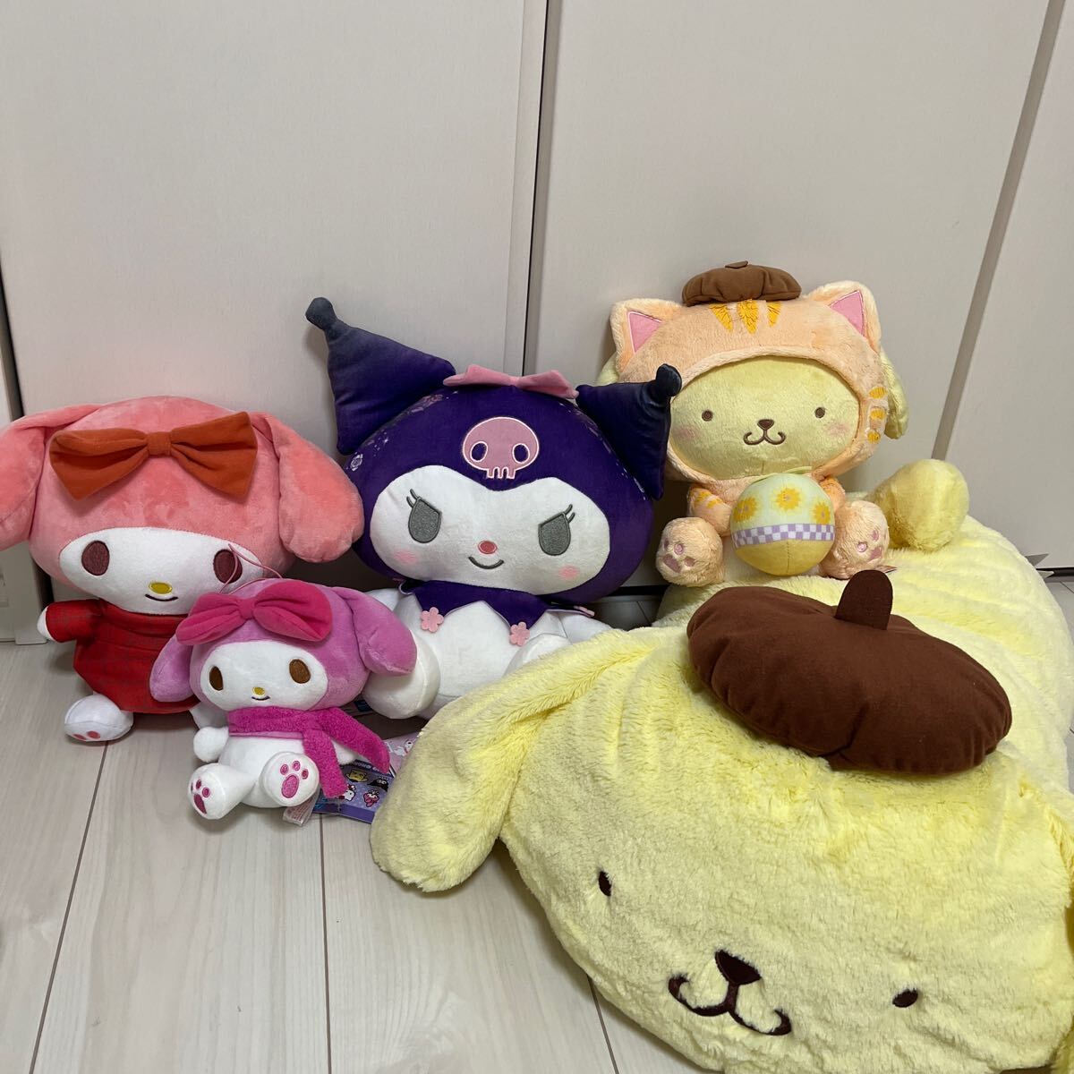 サンリオ ポムポムプリン　クロミ　マイメロ　 ぬいぐるみセット　5体セットまとめ売り　プライズ