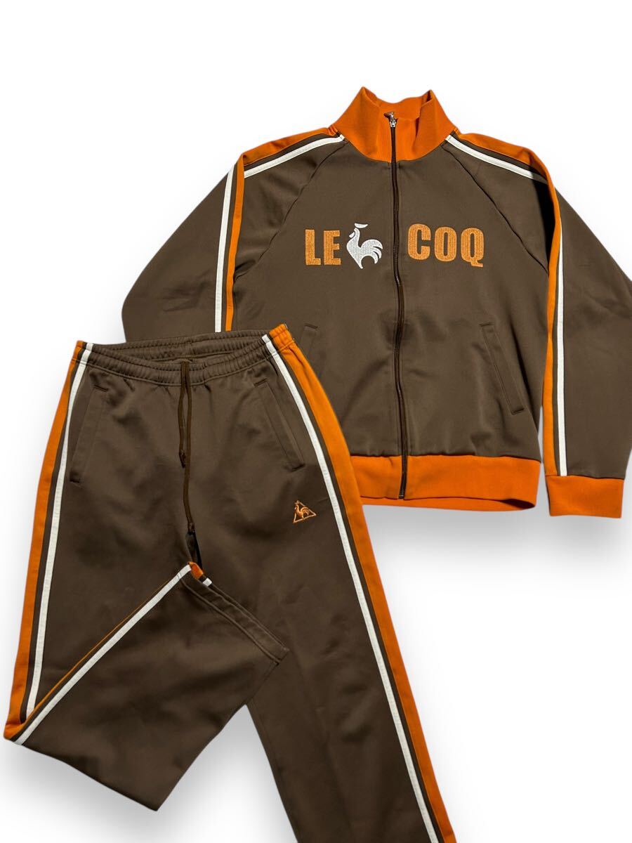 le coq sportif メンズ O M 茶色 ブラウン オレンジ ジャージ le coq sportif メンズ O M 茶色 ブラウン オレンジ ジャージ