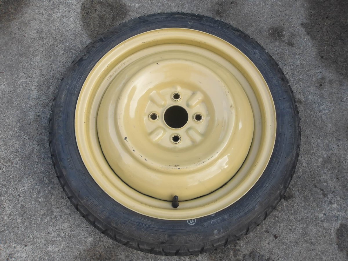 O52-ソ2 送料無料 T 125/70D16 1本 スペアタイヤ 96M 125/70-16 125-70-16 ダンロップ SPACE MISER MK3 16インチ鉄ホイール