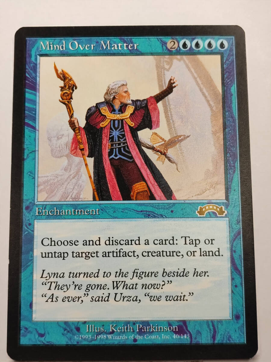 MTG ■青/英語版/エクソダス[EXO]■ 《精神力/Mind Over Matter》