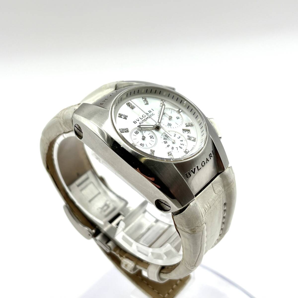 BVLGARI ブルガリ エルゴン クロノグラフ EG35SCH SS/革/AT BVLGARI ブルガリ エルゴン クロノグラフ EG35SCH SS/革/AT
