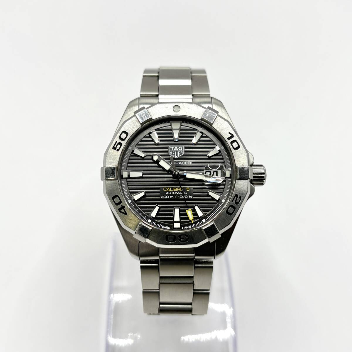 TAGHEUER タグホイヤー アクアレーサー WBD2113-0 RTD3290 SS/AT グレー文字盤_画像2