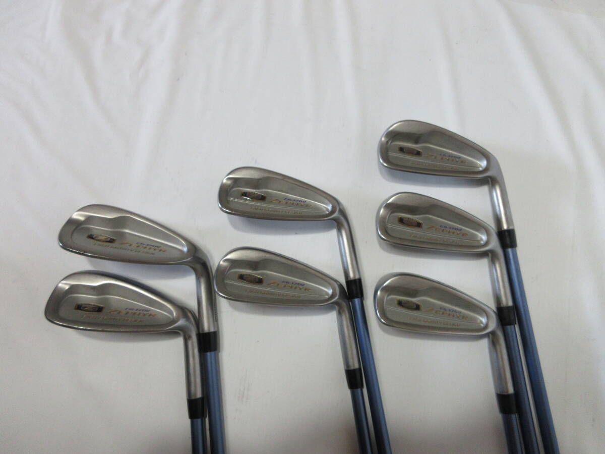 ★MIZUNO ミズノ ZEPHYR EG-170v アイアン #5-#9.P.S 純正カーボンシャフト L H484★レア★激安★中古★7本セット レディース★