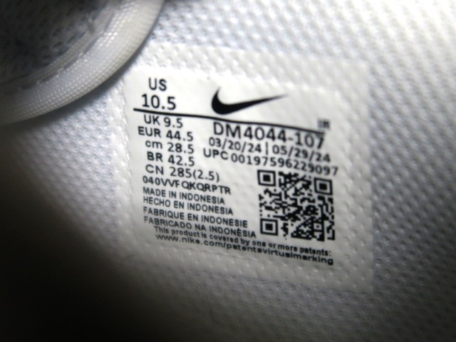 24年製 超美品 名作 NIKE CORTEZ ナイキ コルテッツ スニーカー メンズ ホワイト 白 DM4044-107 US10.5 JP28.5cm_画像10