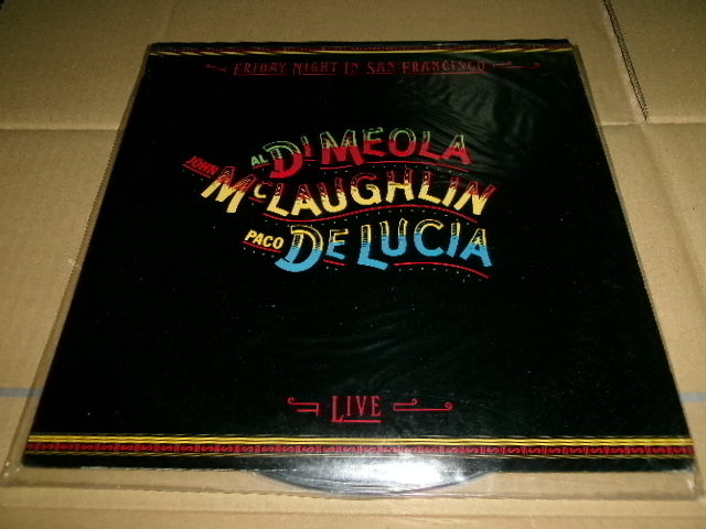 John McLaughlin. Al Di Meola, Paco de Lucia ■Japanese LP「 Friday Night in San Francisco 」スーパー・ギター・トリオ・ライブ