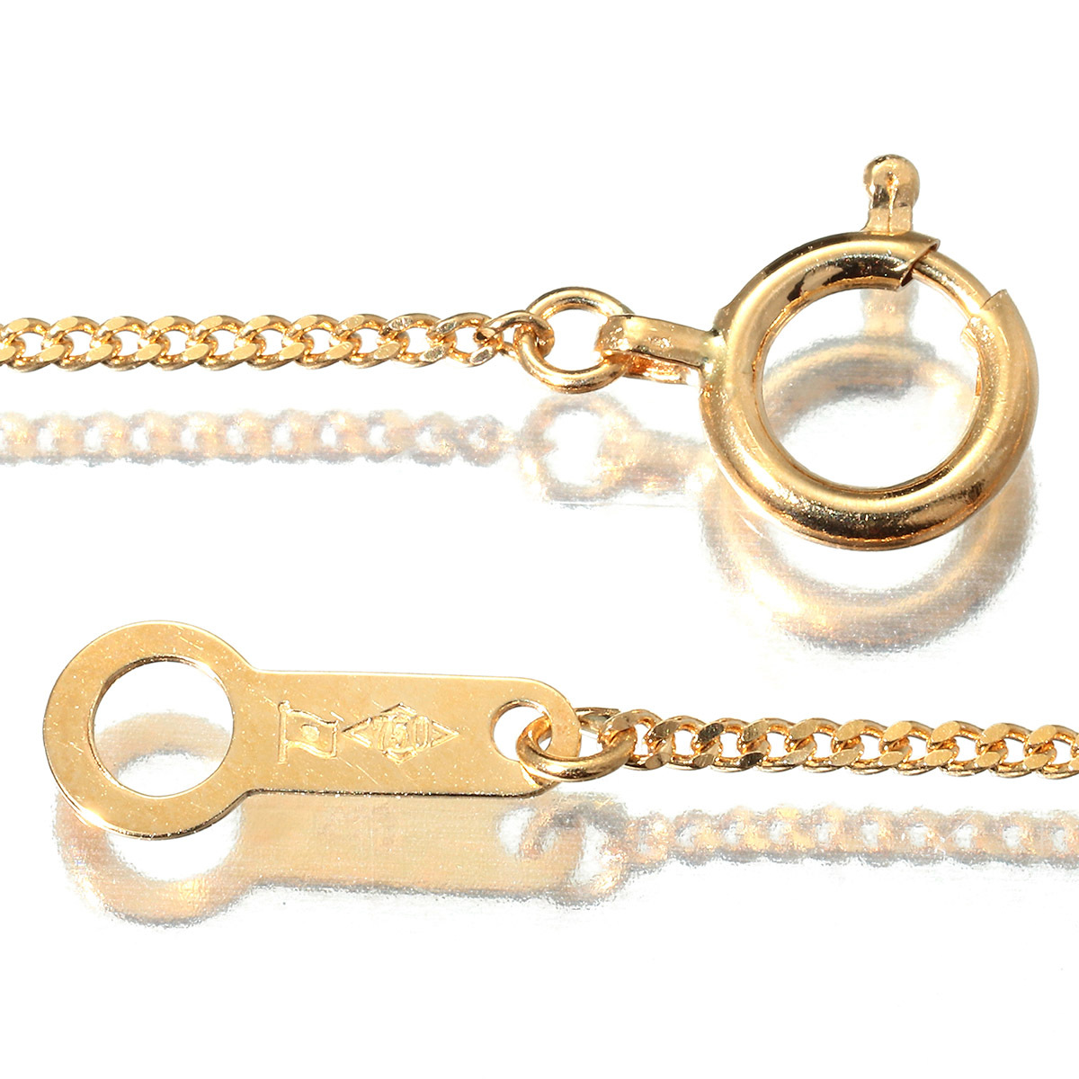 クロスデザインネックレス アメジスト K18 中古 プレラブド 返品OK