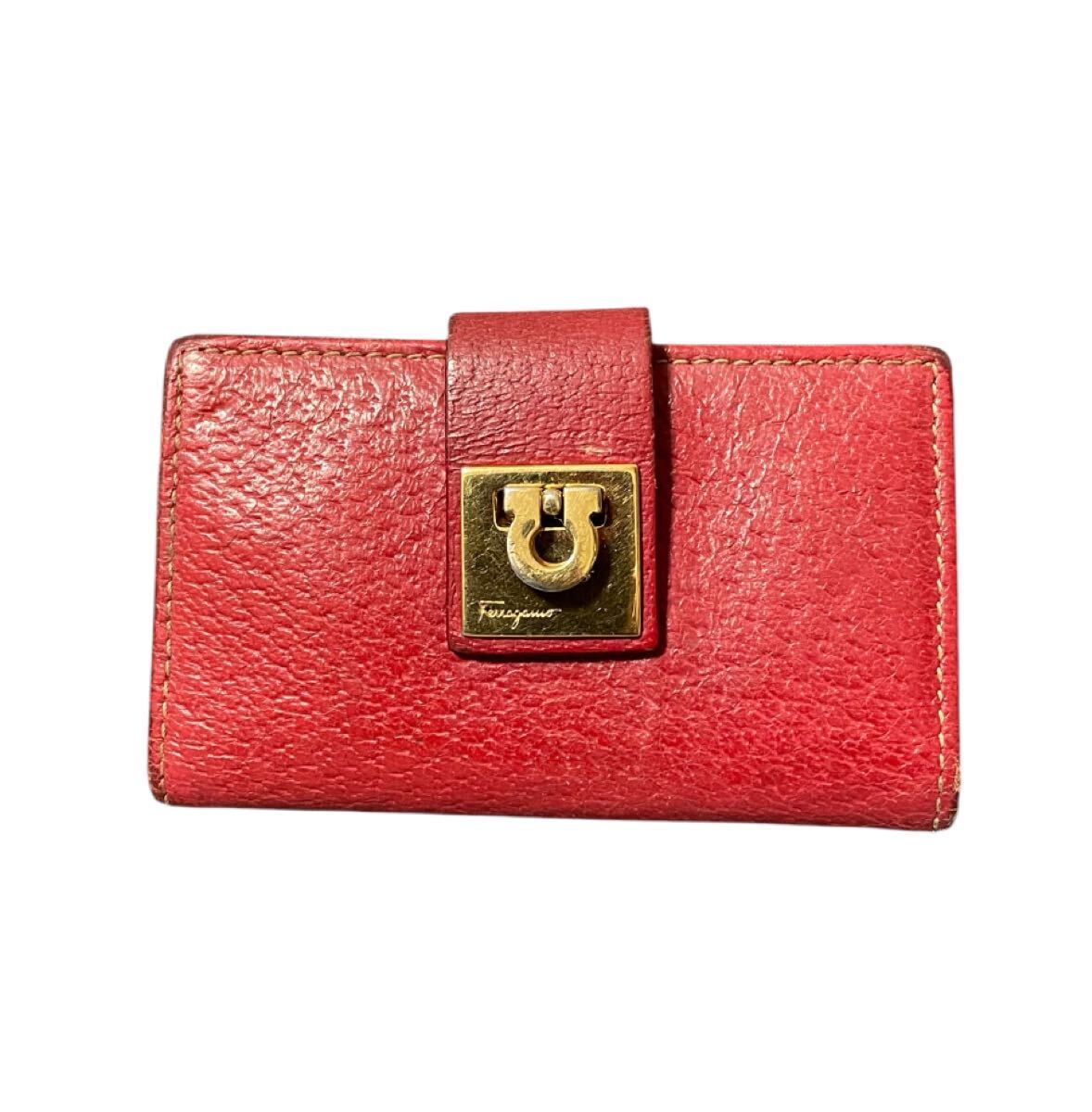 サルヴァトーレ・フェラガモ FERRAGAMO レザー キーケース カードケース