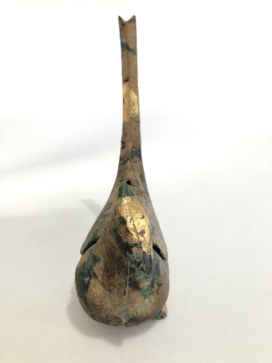 B2750 雉 きじ キジ 香炉 鉄製 鍍金 香道具 茶道具 金属工芸 B2750 雉 きじ キジ 香炉 鉄製 鍍金 香道具 茶道具 金属工芸