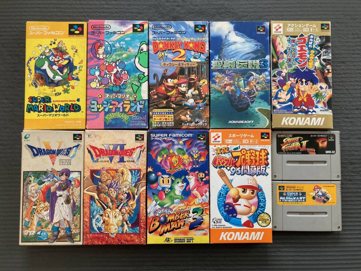 スーパーファミコン ソフト まとめ SFC 動作未確認 マリオ ドラクエ ドンキーコング ゴエモン 聖剣伝説 など