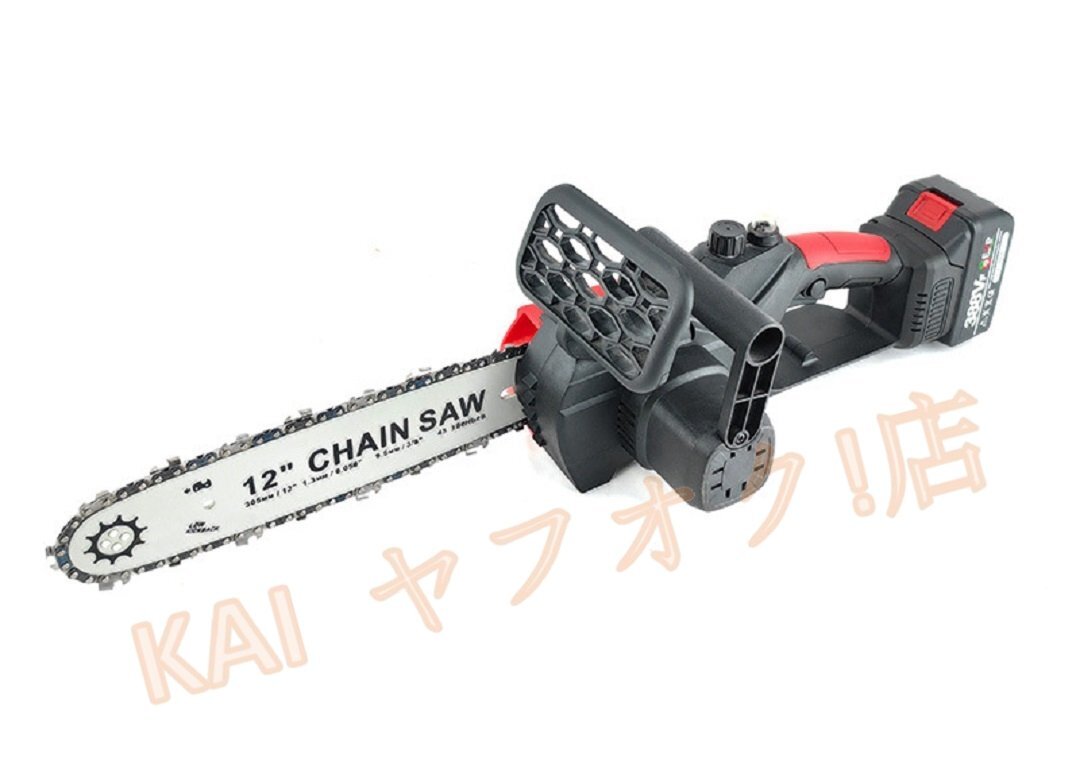 ☆新品チェーンソー 充電式 ハンディ チェーンソー 21Vバッテリー 2 18Vマキタバッテリー対応 ブラシレスモータ ー 12インチ 給油可能