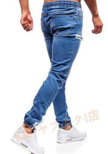 新品メンズ チノパン ジョガーパンツ スウェットパンツ ゴム ジーンズ デニムパンツ ジーパン スキニーパンツ ストレッチパン 黒 Ｍ～3XL
