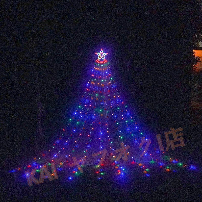 新品クリスマス用 LEDイルミ 星型 LEDライト 350球 飾り付け 8モード カーテンライト 屋內(nèi)屋外兼用 つらら パーティー 新年祝日