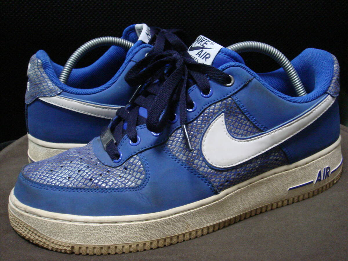 限定 NIKE ナイキ AIR FORCE 1 LOW エアフォース1 ブルー ヘビ柄 限定 NIKE ナイキ AIR FORCE 1 LOW エアフォース1 ブルー ヘビ柄