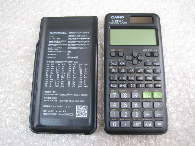 CASIO 関数電卓 fx-375ES A 簡易動作確認品 取扱説明書付き ジャンク扱い
