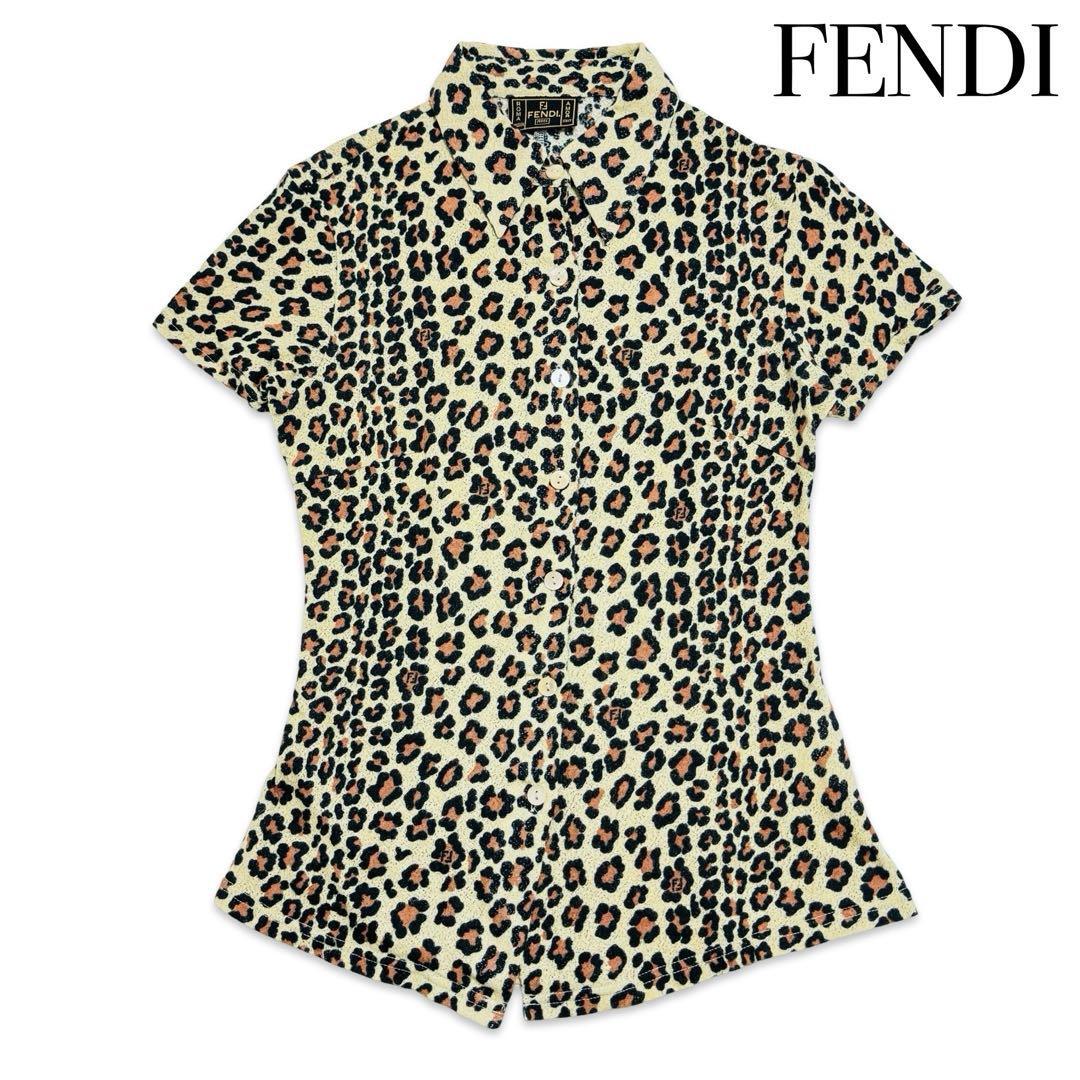 FENDI フェンディ レオパード ヒョウ柄 豹 シャツ 半袖 トップス FENDI フェンディ レオパード ヒョウ柄 豹 シャツ 半袖 トップス
