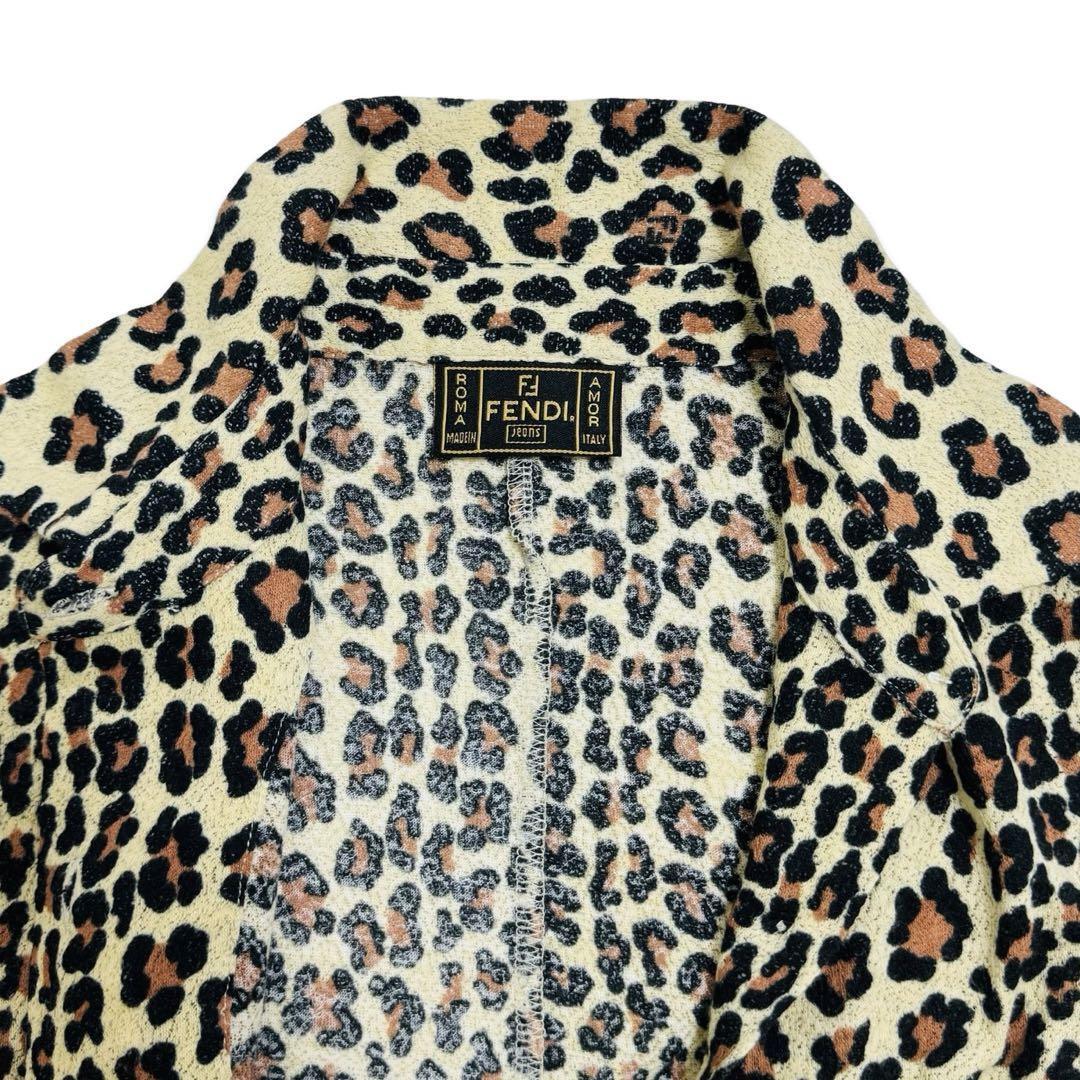 FENDI フェンディ レオパード ヒョウ柄 豹 シャツ 半袖 トップス FENDI フェンディ レオパード ヒョウ柄 豹 シャツ 半袖 トップス