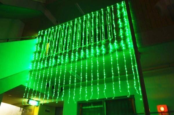 1 2P-005 緑 1個セット 特注KINGサイズ 1104灯ナイアガラ LEDイルミネーション クリスマス 電装品 屋外照明 グリーン Green*