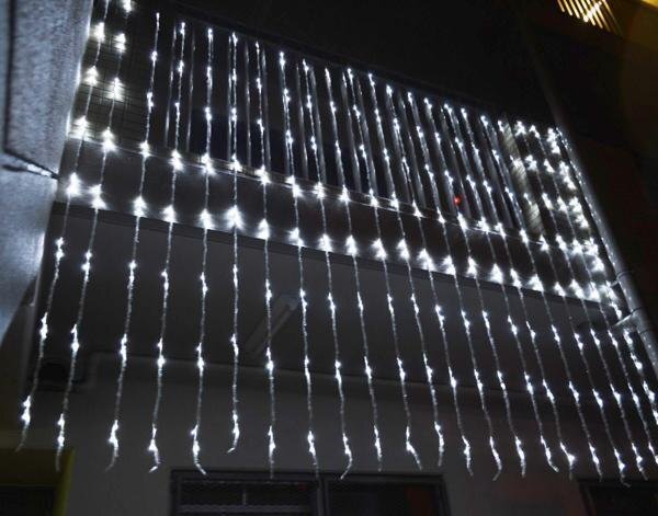 1 2P-004 白 1個セット 特注KINGサイズ 1104灯ナイアガラ LEDイルミネーション クリスマス 電装品 屋外照明 ホワイト white*