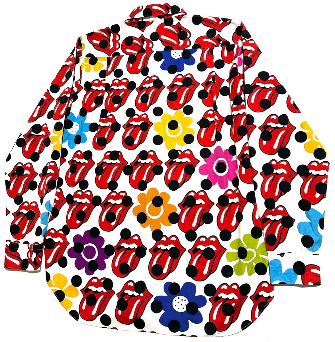 2006SS COMME des GARCONS HOMME PLUS Rolling Stones low кольцо Stone z "губа" язык общий рисунок рубашка с длинным рукавом Homme pryusarchive 06SS