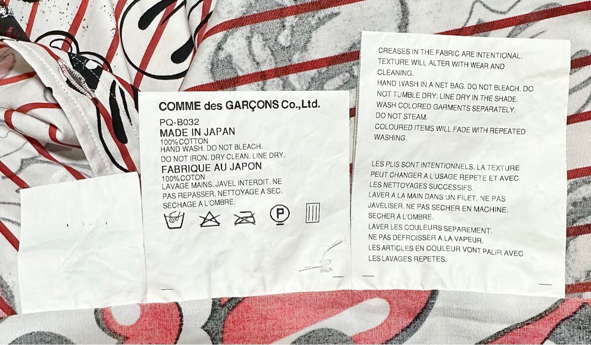 2006SS COMME des GARCONS HOMME PLUS Rolling Stones low кольцо Stone z "губа" язык общий рисунок рубашка с длинным рукавом Homme pryusarchive 06SS