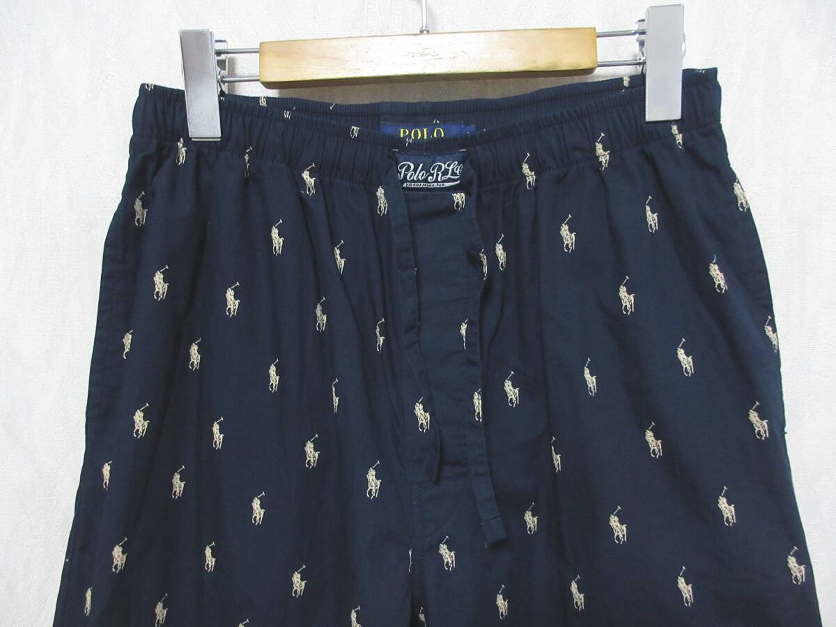 POLO RALPH LAUREN ポロ ラルフローレン ポニー イージーパンツ メンズ L ネイビー yg6791_画像2