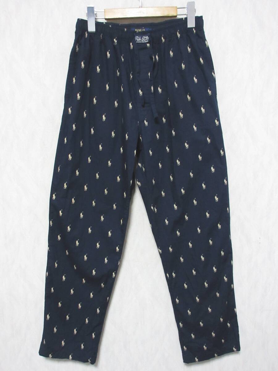 POLO RALPH LAUREN ポロ ラルフローレン ポニー イージーパンツ メンズ L ネイビー yg6791_画像1