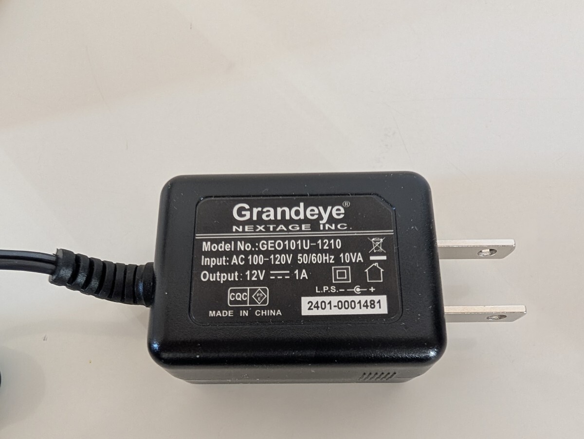 送料無料【新品】防犯カメラ　ACアダプタ Grandeye 出力12V 1A 型番GEO101U-1210　復(fù)數(shù)あり　電源コード　即発送　復(fù)數(shù)個(gè)あり