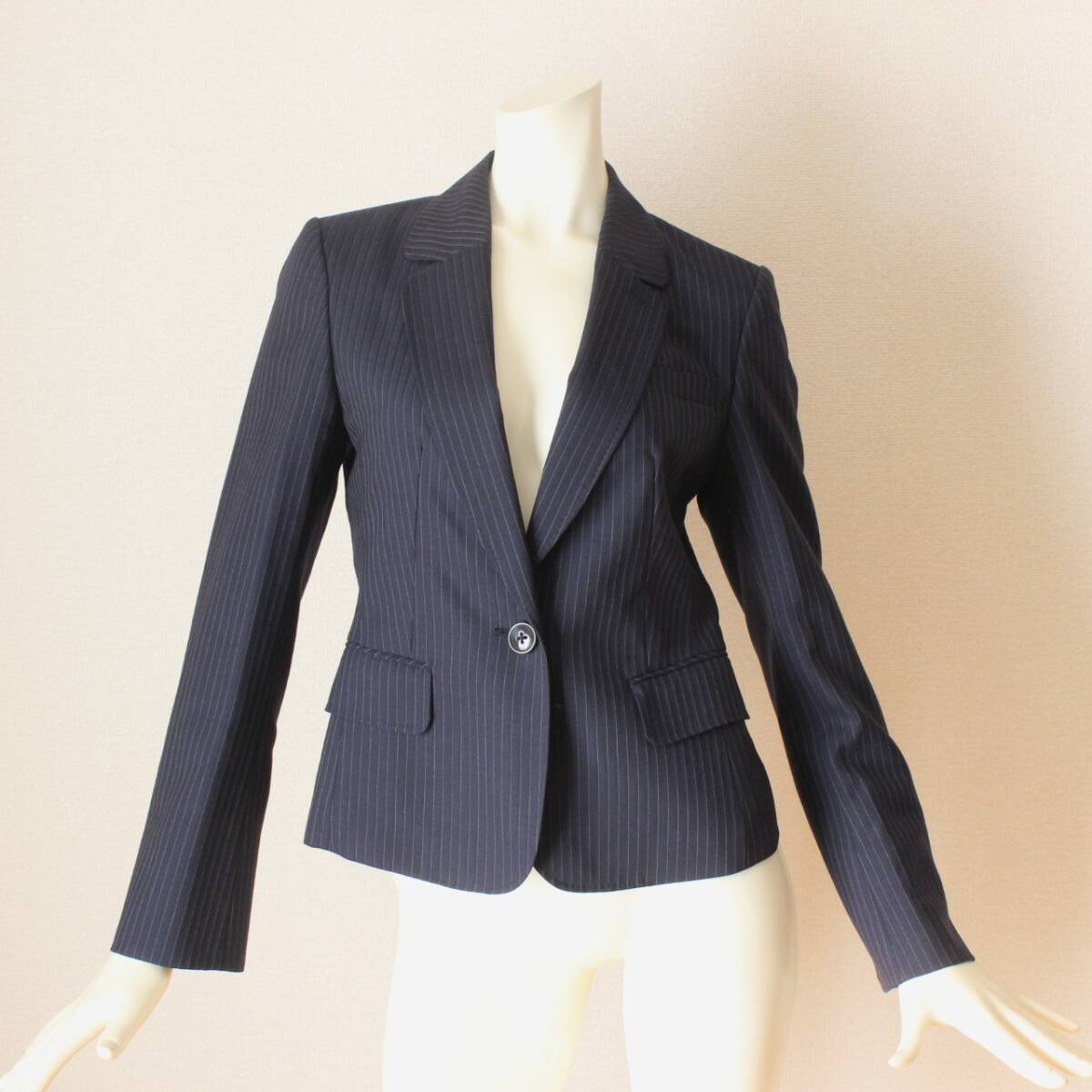 【新品同様】洋服の青山 n-line by nozomi パンツスーツ 9 ★未使用に近い★ M ネイビー紺 面接 ビジネス tqe 佐々木希 ★極美品★