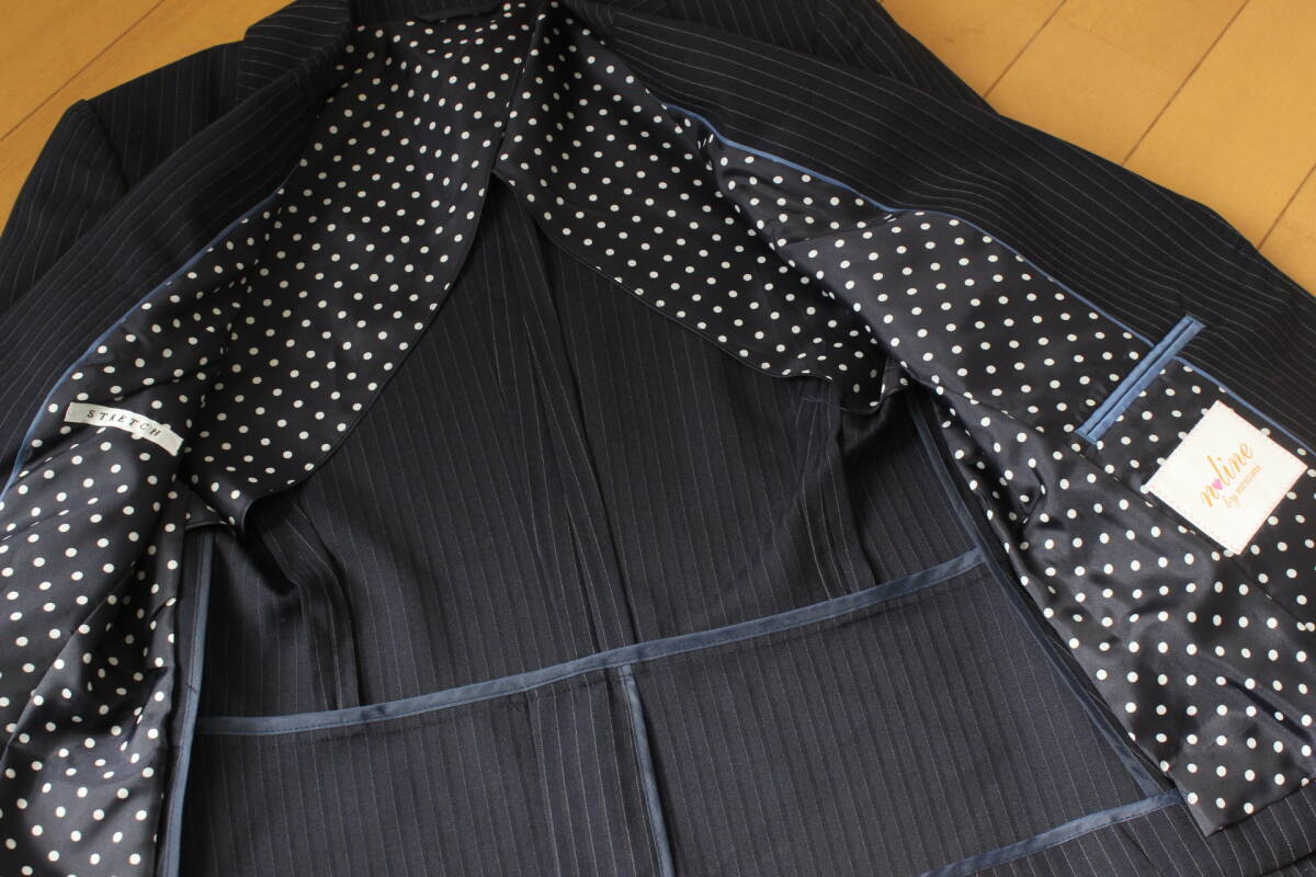 【新品同様】洋服の青山 n-line by nozomi パンツスーツ 9 ★未使用に近い★ M ネイビー紺 面接 ビジネス tqe 佐々木希 ★極美品★