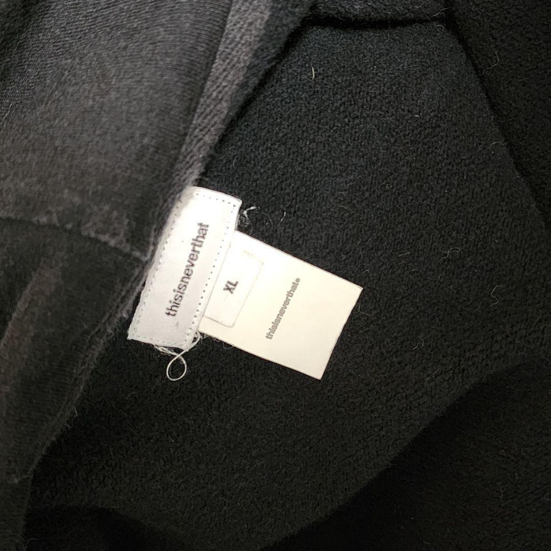 ディスイズネバーザット thisisneverthat ジップパーカー 黒 XL ディスイズネバーザット thisisneverthat ジップパーカー 黒 XL