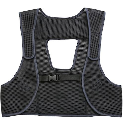 緑十字 熱中症予防対策商品 フルハーネスベストＣＯＯＬ ブラック フリーサイズ [375627]