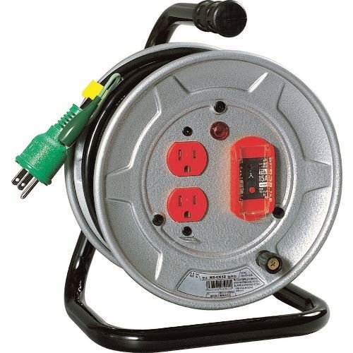 ＮＩＣＨＩＤＯ 電工ドラム アース付 過負荷漏電保護兼用ブレーカ付 １０ｍ [NSEK12]