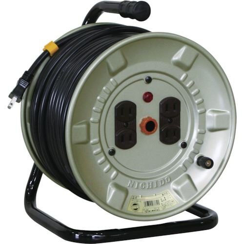 ＮＩＣＨＩＤＯ 電工ドラム １００Ｖ アースなし ２０ｍ コンセント個数４個 [NNP204D]