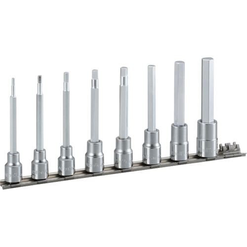 ＴＯＮＥ ロングヘキサゴンソケットセット（ホルダー付） ８ｐｃｓ 差込角９．５ｍｍ [HH308L]