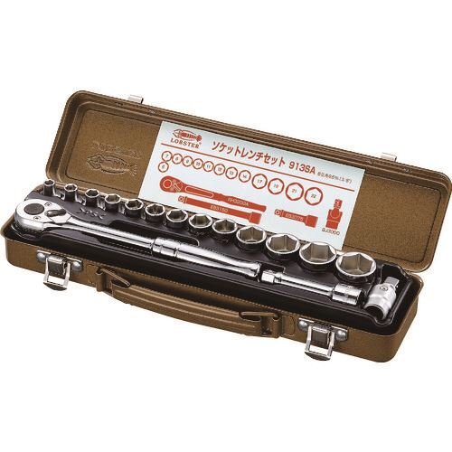 エビ ソケットレンチセット 差込角９．５ｍｍ ６角 [913SA]