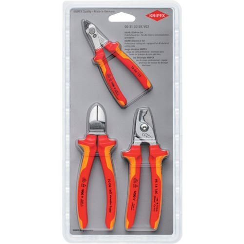 ＫＮＩＰＥＸ 絶縁工具３点セット（ニッパー２種類、ケーブルカッター） [003130BKV02]
