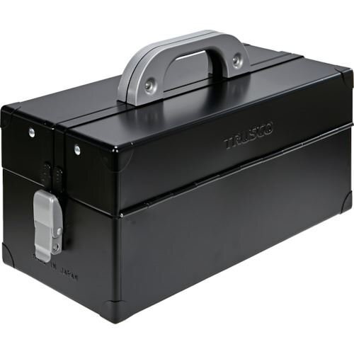 ＴＲＵＳＣＯ 両開きツールボックス 二段式 つや消しブラック Ｗ３７０ｘＤ１８５ｘＨ２１５ [CTD370MBK]