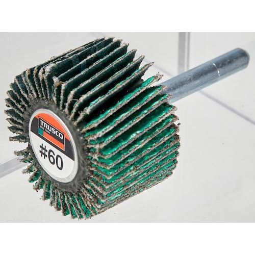 ＴＲＵＳＣＯ 超研削フラップホイール 外径８０Ｘ幅２５Ｘ軸径６ ＃Ｚ６０ ５個入 [HF8025Z60]