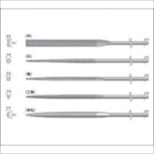 ナカニシ 鬼目ヤスリセット ５本入 軸φ３ [57410]