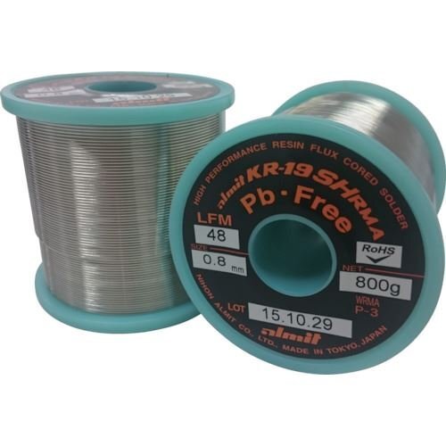アルミット 鉛フリーやに入りはんだ ＫＲ－１９ ＳＨ ＲＭＡ ＬＦＭ４８ ０．５ｍｍ [KR19SHRMALFM48P30.5MM]