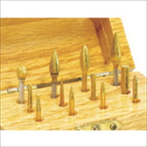 ナカニシ チタンコート超硬カッターセット １２本入 軸φ３ [28111]