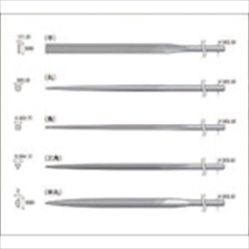 ナカニシ 精密鉄鋼ヤスリ細目セット ５本入 軸φ３ [57319]