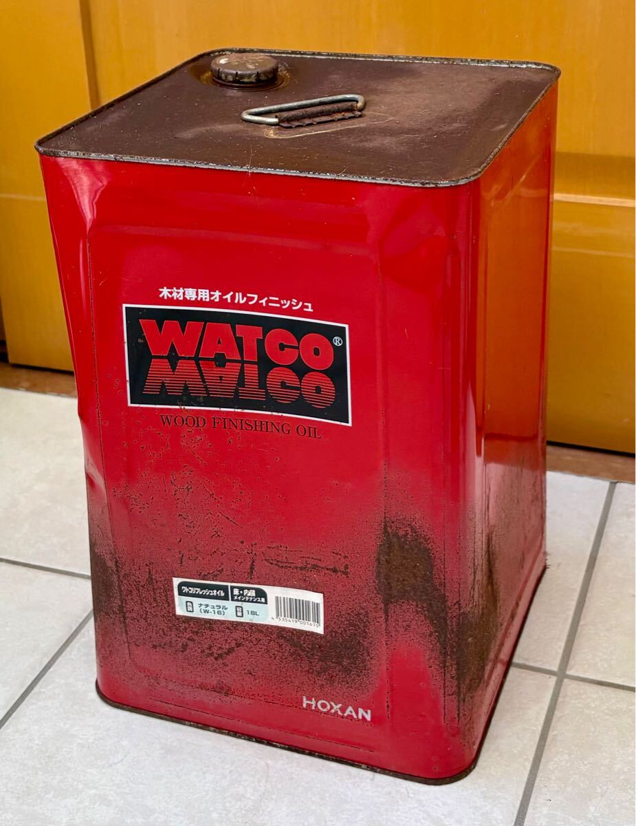 イギリス WATCO ワトコ オイル W-16 ナチュラル 床 内装 メンテナンス リフレッシュオイル 木材専用オイルフィニッシュ 18L缶 13kg